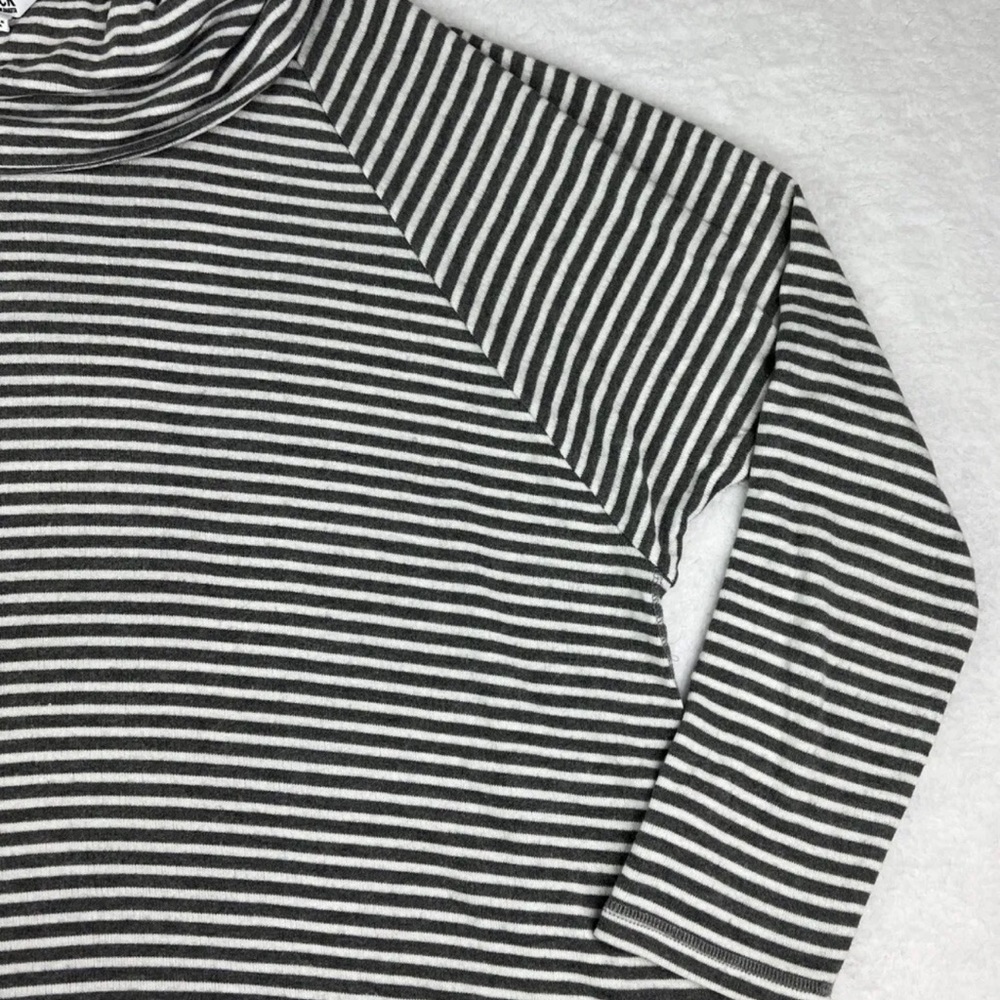 Jack By BB Dakota Top Women's Size Large L Striped Cowl Neck Black White - Picture 4 of 11